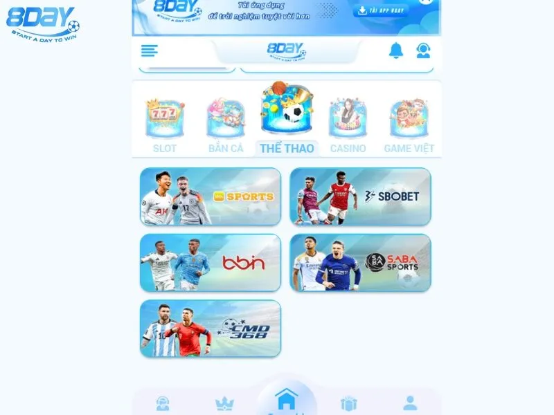 Nhà cái 8day cá cược bóng đá uy tín