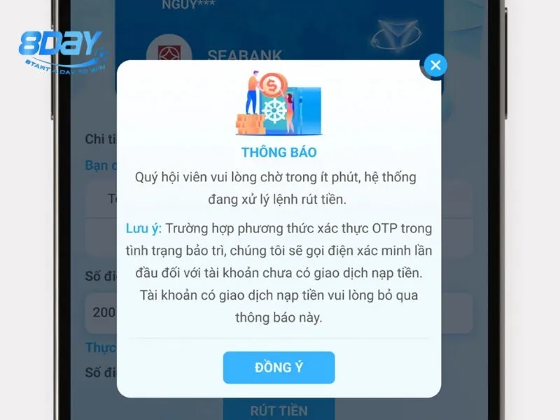 Quá trình nạp rút tiền nhanh chóng và thuận tiện